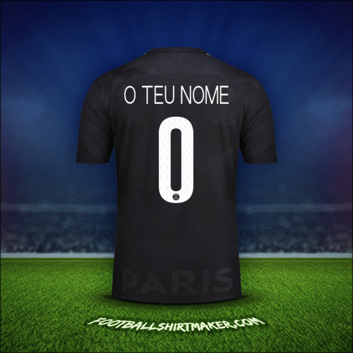 Camisola Paris Saint Germain Cup 2017/18 Terceira -  o teu nome - 0
