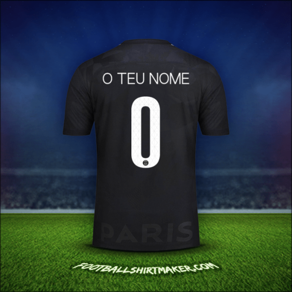 Camisola Paris Saint Germain Cup 2017/18 Terceira -  o teu nome - 0