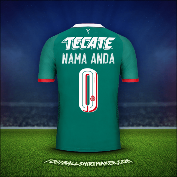 Jersey Guadalajara 2017/18 Ketiga -  nama anda - 0