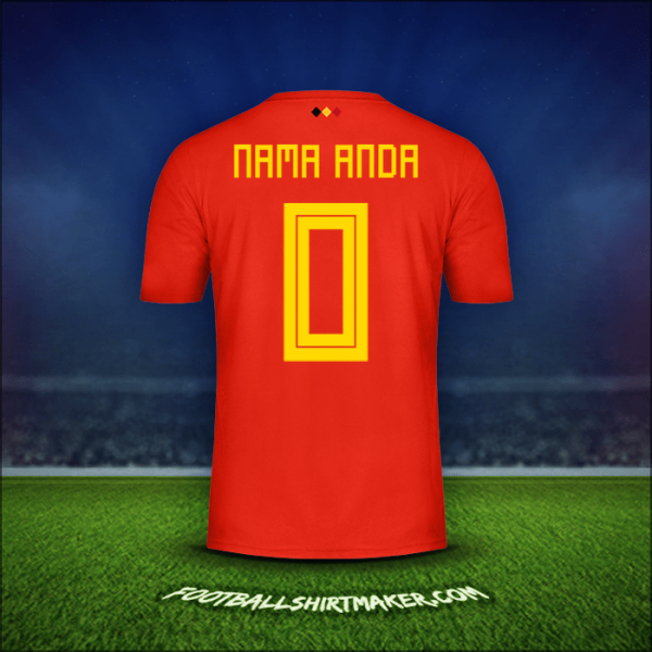 Jersey Belgia 2018 -  nama anda - 0