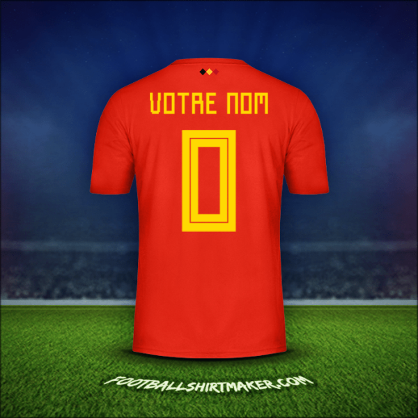 Maillot Belgique 2018 -  votre nom - 0
