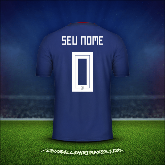 Camisa Japão 2018 -  seu nome - 0