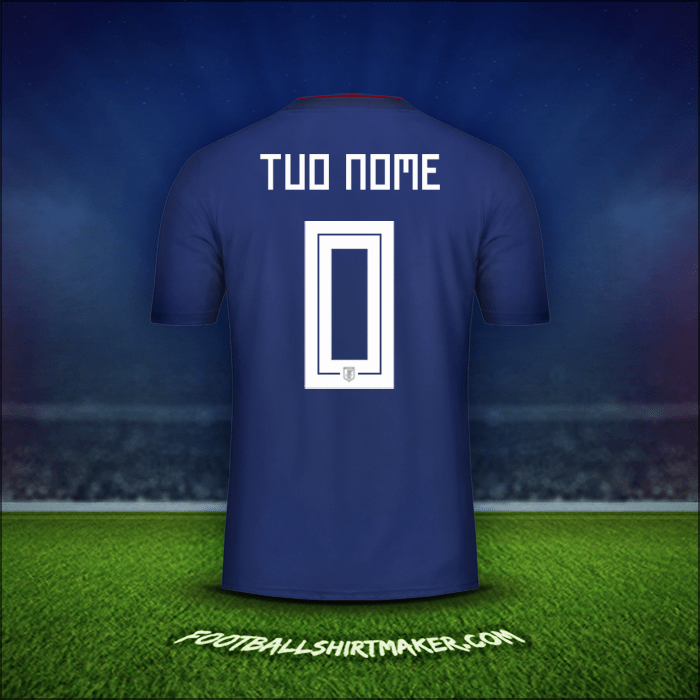 Maglia Giappone 2018 -  tuo nome - 0