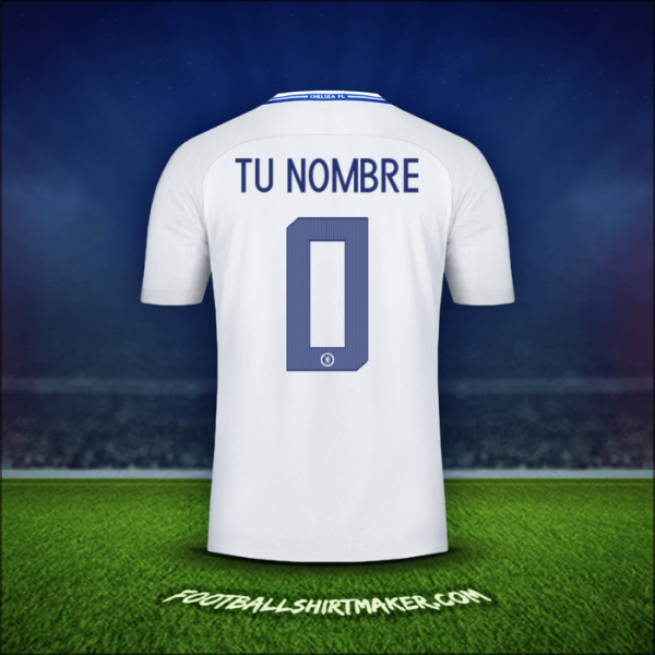 Jersey Chelsea Cup 2017/18 Visita -  tu nombre - 0