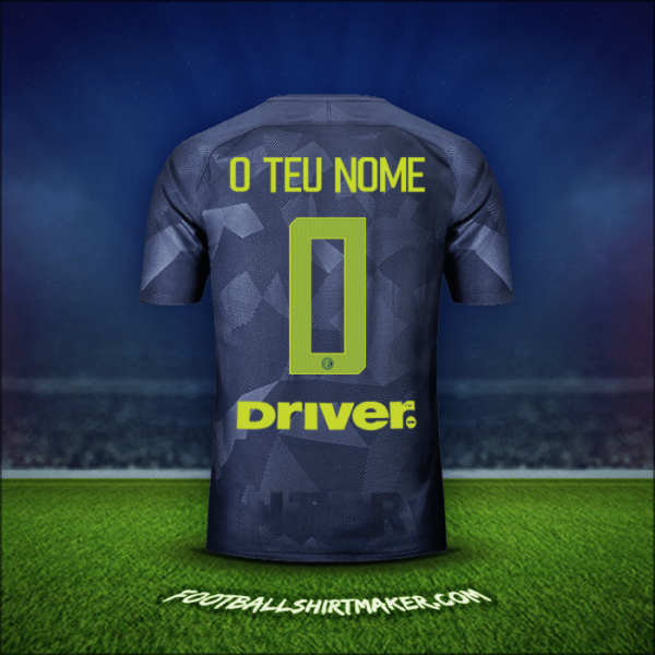 Camisola Inter 2017/18 Terceira -  o teu nome - 0