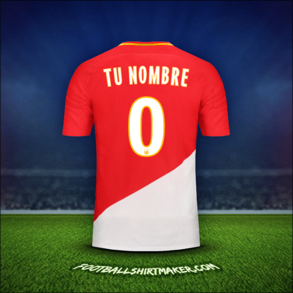 Camiseta As Monaco 2017/18 -  tu nombre - 0
