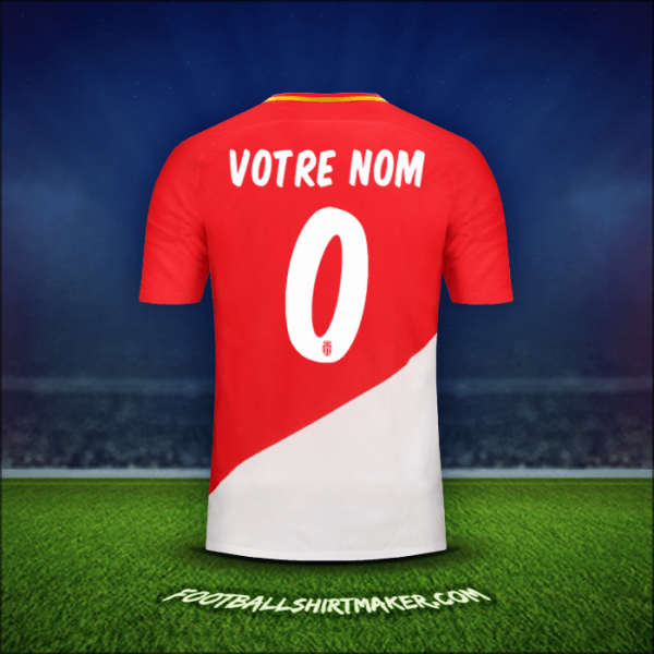 Maillot As Monaco Cup 2017/18 -  votre nom - 0