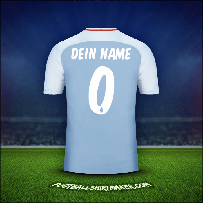 Trikot As Monaco Cup 2017/18 Auswärts -  dein name - 0