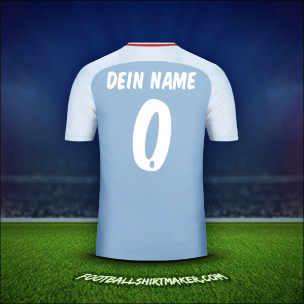Trikot As Monaco Cup 2017/18 Auswärts -  dein name - 0