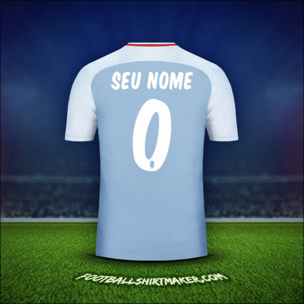 Camisa As Monaco Cup 2017/18 Alternativa -  seu nome - 0