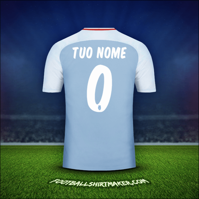 Maglia As Monaco Cup 2017/18 Seconda -  tuo nome - 0
