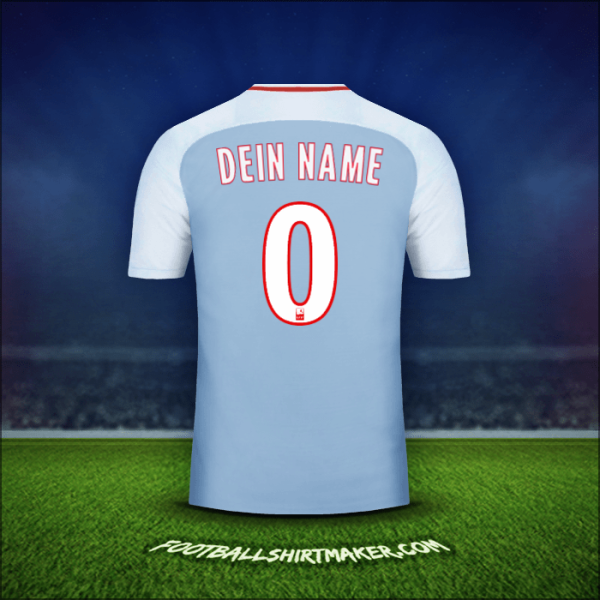 Trikot As Monaco 2017/18 Auswärts -  dein name - 0