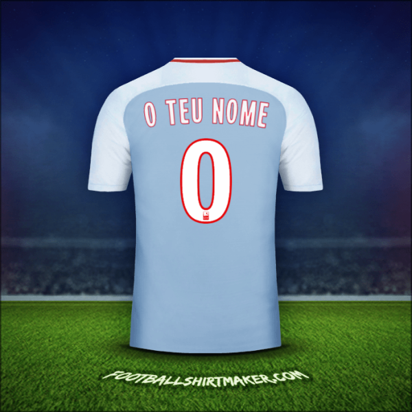 Camisola As Monaco 2017/18 Alternativa -  o teu nome - 0
