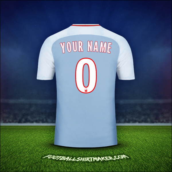 Shirt As Monaco 2017/18 Away -  your name - 0