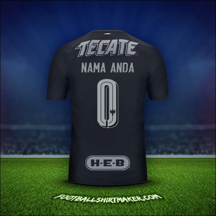 Jersey Monterrey 2017/18 Alternatif -  nama anda - 0
