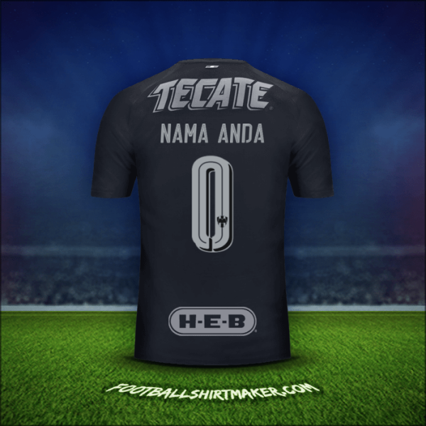 Jersey Monterrey 2017/18 Alternatif -  nama anda - 0