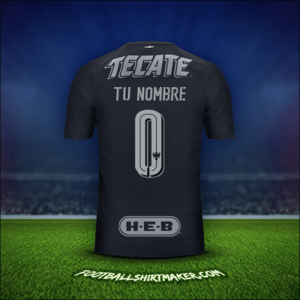 Camiseta Monterrey 2017/18 Visita -  tu nombre - 0