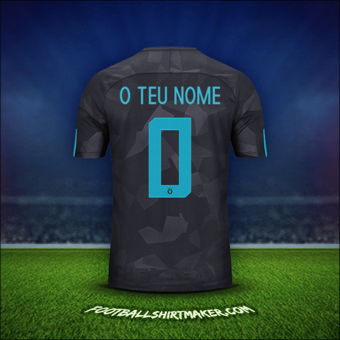Camisola Chelsea Cup 2017/18 Terceira -  o teu nome - 0