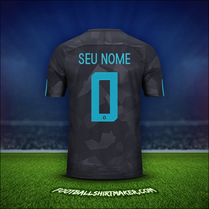 Camisa Chelsea Cup 2017/18 Terceira -  seu nome - 0