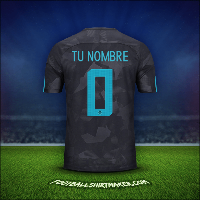 Jersey Chelsea Cup 2017/18 Tercera -  tu nombre - 0