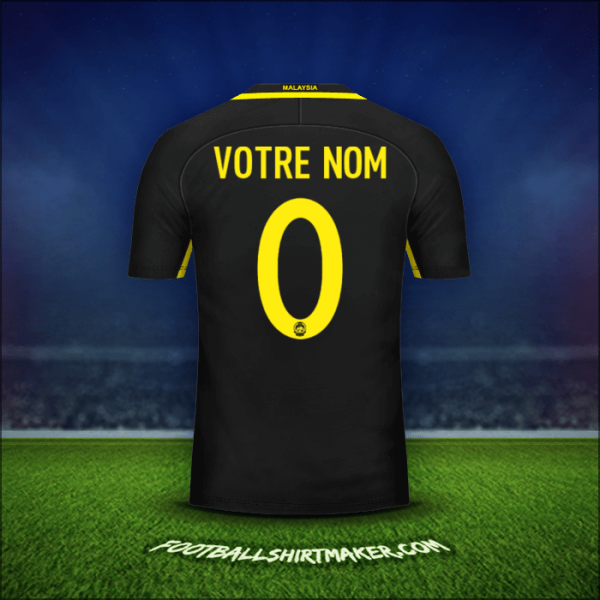 Maillot Malaisie 2016/17 -  votre nom - 0
