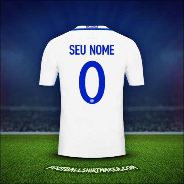 Camisa Malásia 2016/17 Alternativa -  seu nome - 0