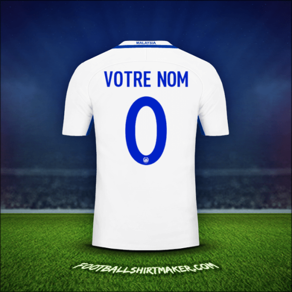 Maillot Malaisie 2016/17 Extérieur -  votre nom - 0