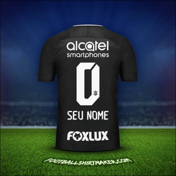 Camisa Corinthians 2017/18 Alternativa -  seu nome - 0