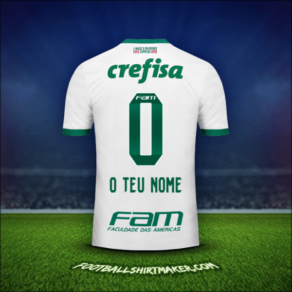 Camisola Palmeiras 2017 Alternativa -  o teu nome - 0