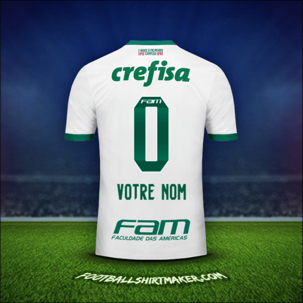 Maillot Palmeiras 2017 Extérieur -  votre nom - 0