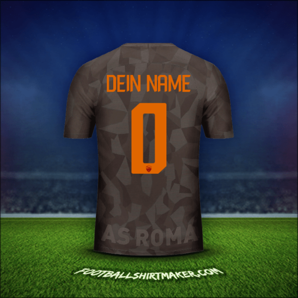 Trikot AS Roma 2017/18 Dritte -  dein name - 0