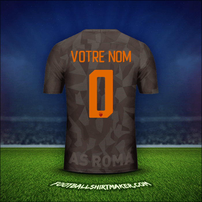Maillot AS Roma 2017/18 Troisième -  votre nom - 0