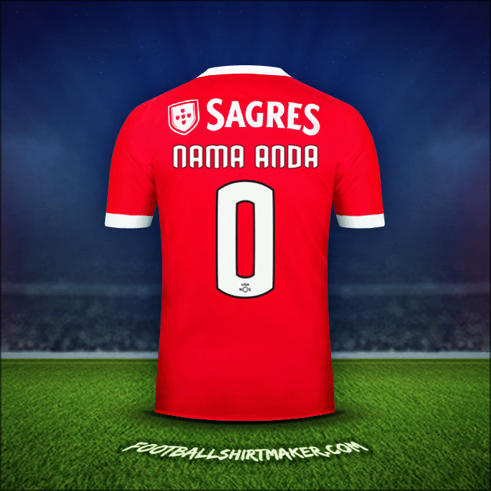 Jersey SL Benfica 2017/18 -  nama anda - 0