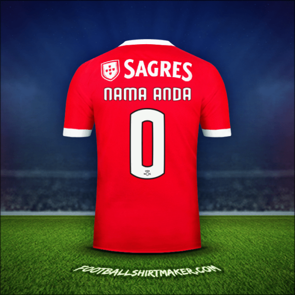 Jersey SL Benfica 2017/18 -  nama anda - 0