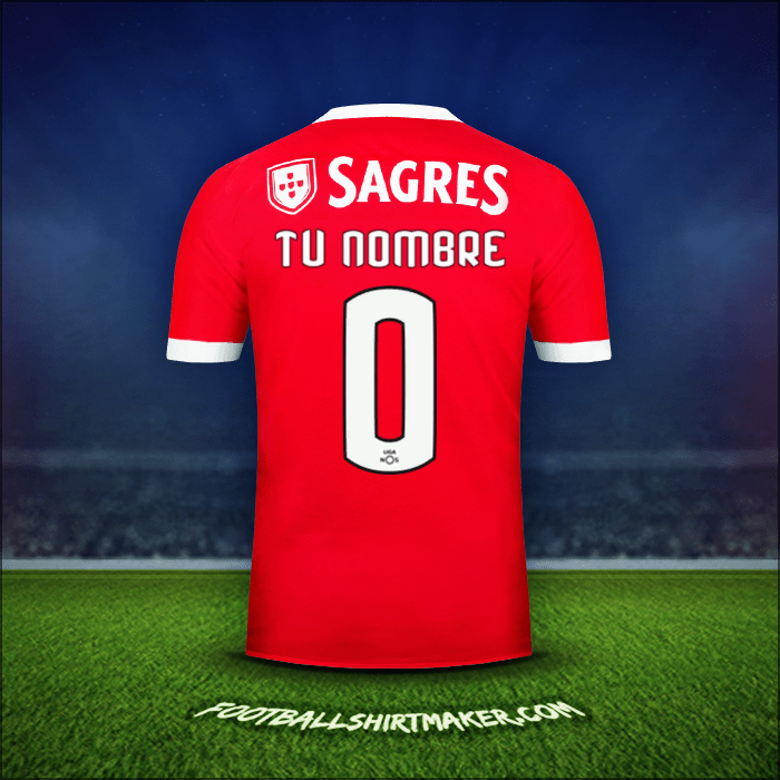 Camiseta SL Benfica 2017/18 -  tu nombre - 0