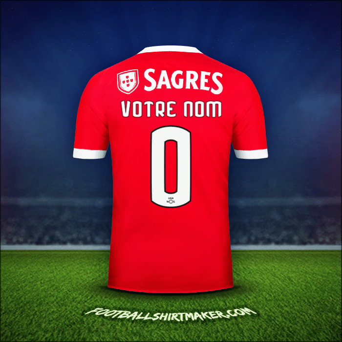 Maillot SL Benfica 2017/18 -  votre nom - 0