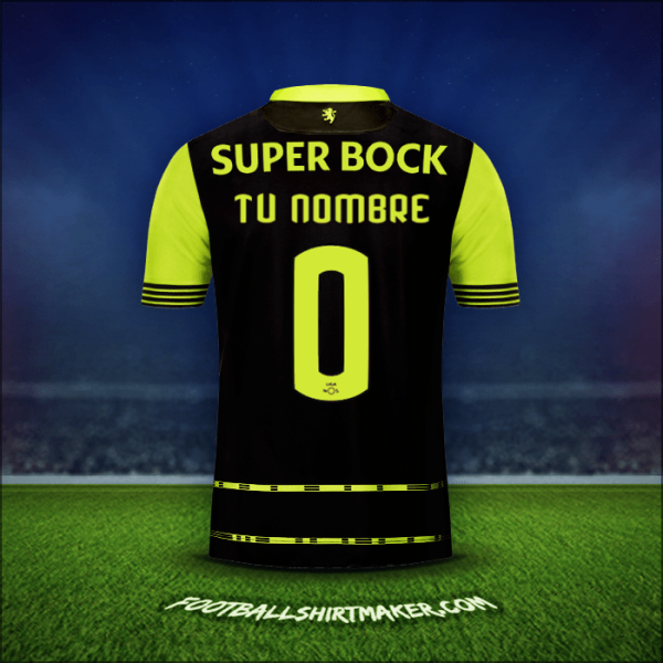 Camiseta Sporting Clube 2017/18 Visita -  tu nombre - 0