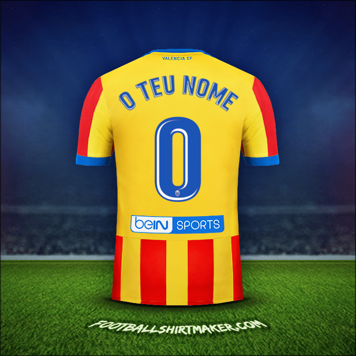 Camisola Valencia CF 2017/18 Alternativa -  o teu nome - 0