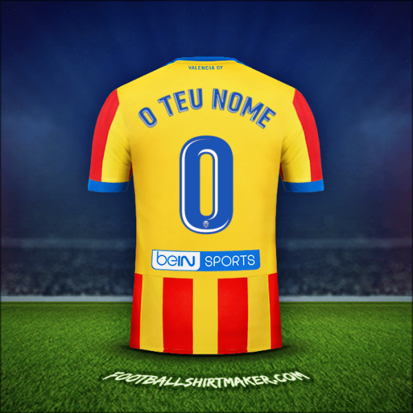 Camisola Valencia CF 2017/18 Alternativa -  o teu nome - 0