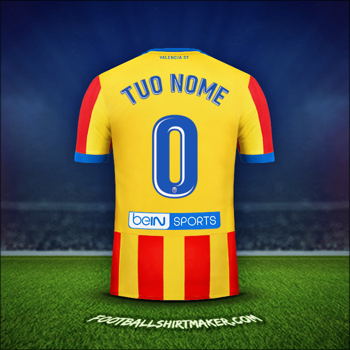 Maglia Valencia CF 2017/18 Seconda -  tuo nome - 0