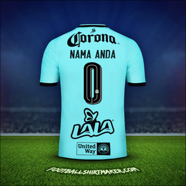 Jersey Santos Laguna 2017/18 Ketiga -  nama anda - 0