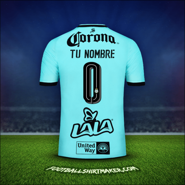 Camiseta Santos Laguna 2017/18 Tercera -  tu nombre - 0