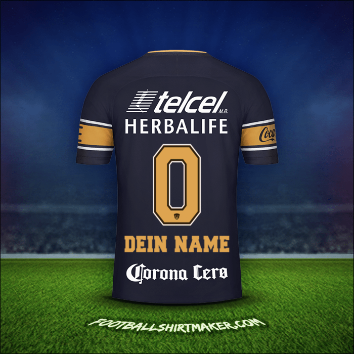 Trikot Pumas UNAM 2017/18 Auswärts -  dein name - 0