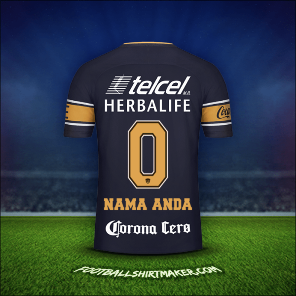 Jersey Pumas UNAM 2017/18 Alternatif -  nama anda - 0