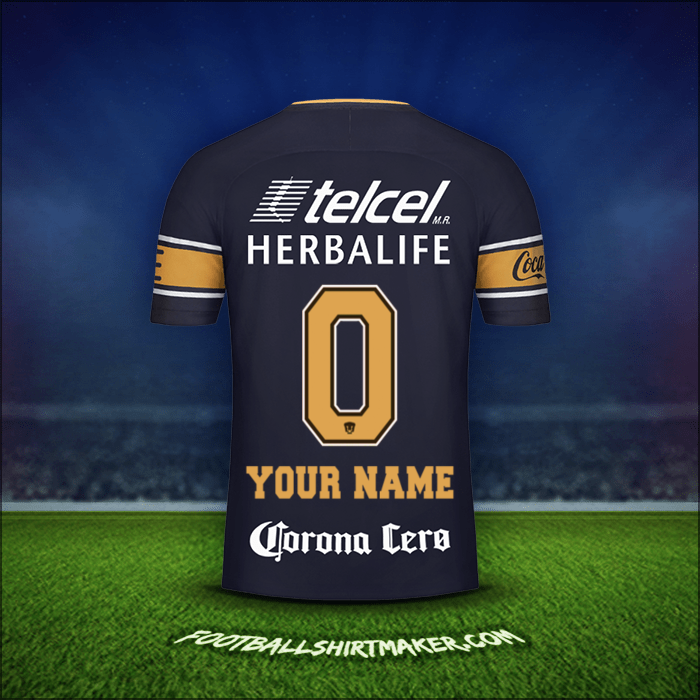 Shirt Pumas UNAM 2017/18 Away -  your name - 0