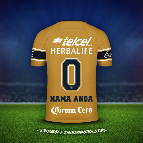 Jersey Pumas UNAM 2017/18 Ketiga -  nama anda - 0