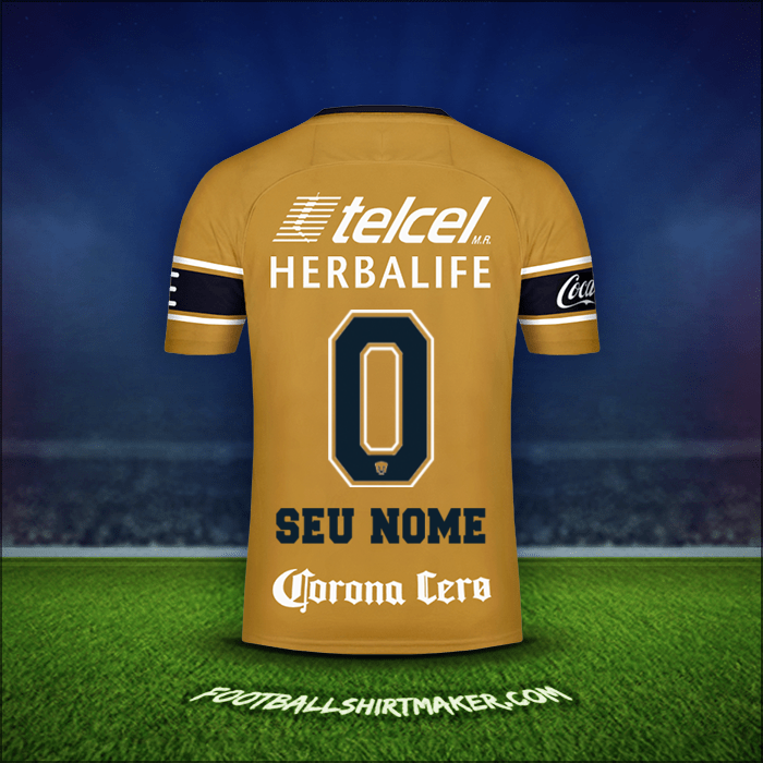 Camisa Pumas UNAM 2017/18 Terceira -  seu nome - 0