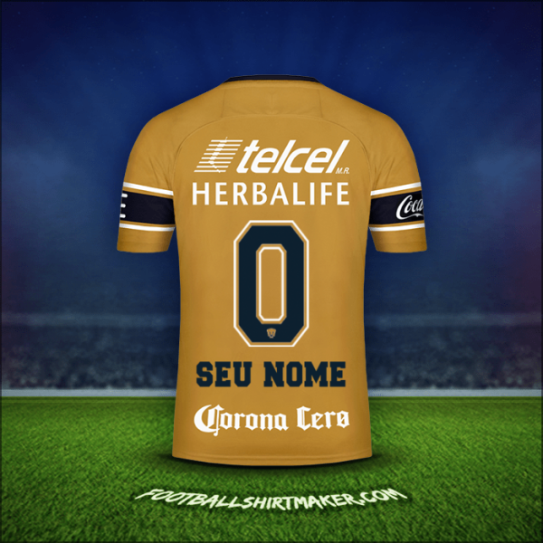 Camisa Pumas UNAM 2017/18 Terceira -  seu nome - 0