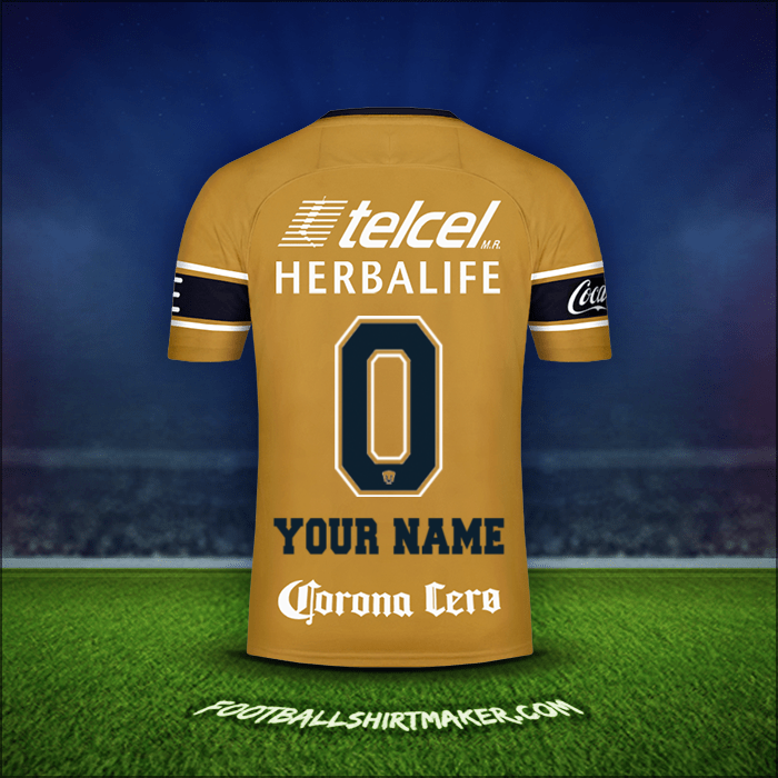 Jersey Pumas UNAM 2017/18 Third -  your name - 0