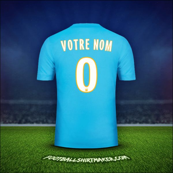 Maillot Olympique de Marseille 2017/18 Extérieur -  votre nom - 0